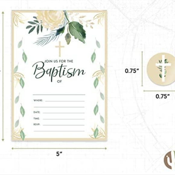 Baptism Invitations & God Bless Signage - Picture 4 of 5